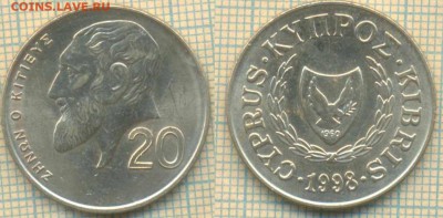 Кипр 20 центов 1998 г., до 12.07.2019 г. 22.00 по Москве - Кипр 20 центов 1998  6507