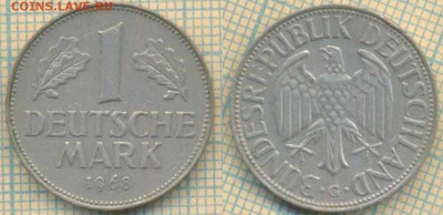 Германия 1 марка 1968 г. G, до 11.07.2019 г. 22.00 по Москве - Германия 1 марка 1968  6512