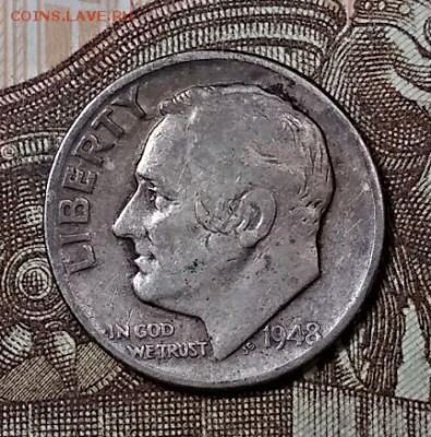 США 10 центов 1935,41(2шт.),42(2шт.),44,48. С 200. 13.07. - 034