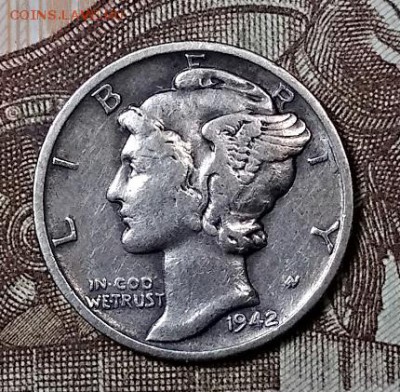 США 10 центов 1935,41(2шт.),42(2шт.),44,48. С 200. 13.07. - 030