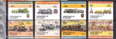 Гренадины Ст Винсент 1985 паровозы 8м ** до 12 07 - 14б