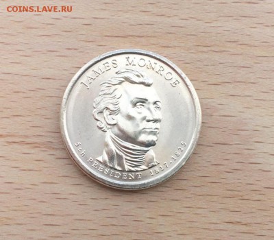 США 1 доллар 2008 двор P Президент США Джеймс Монро - ssha_1_dollar_2008_dvor_p_prezident_ssha_dzhejms_monro_1817_1825