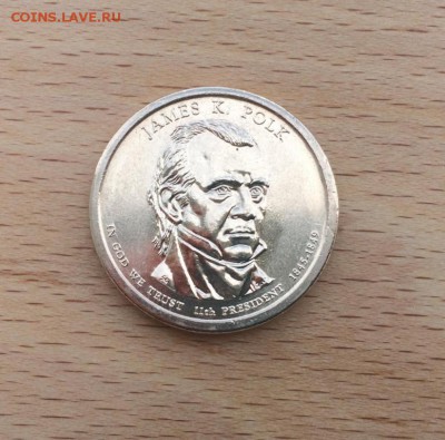 США 1 доллар 2009 двор P Президент США Джеймс Нокс Полк - ssha_1_dollar_2009_dvor_p_prezident_ssha_dzhejms_noks_polk_1845_1849