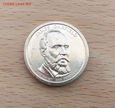 США 1 доллар 2011 двор P Президент США Джеймс Гарфилд - ssha_1_dollar_2011_dvor_p_prezident_ssha_dzhejms_garfild_1881