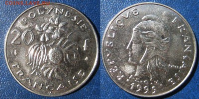 Французская Полинезия 20 франков 1999г До 09.07 в 22-00МСК - 20 фр полинез