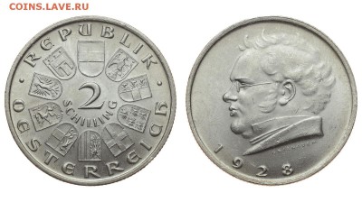 Австрия. 2 шиллинга 1928 г. Шуберт. До 11.07.19. - DSH_1188.JPG
