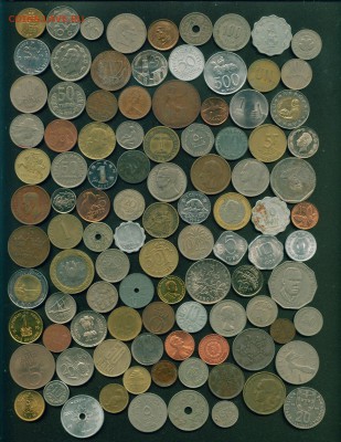 Лот 1. 100 иностранных монет без повторов до 10.07.19г 22.00 - Image1