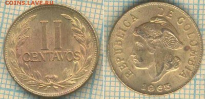 Колумбия 2 сентаво 1965 г., до 15.07.2019 г. 22.00 по Москве - Колумбия 2 сентаво 1965  6523
