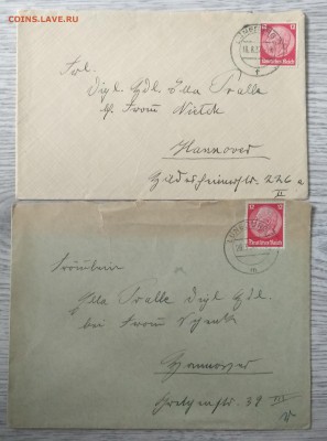 Конверт почтовый Германии.4 шт.3  рейх.1937 - 1941 г.г. - IMG_20190709_092205