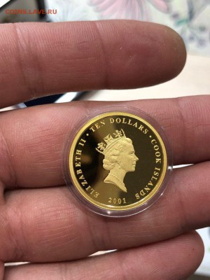 ЗОЛОТО - Острова Кука - 10 долларов 2001 - 10 гр. - 12.07.19 - mYIkQ04qqCY