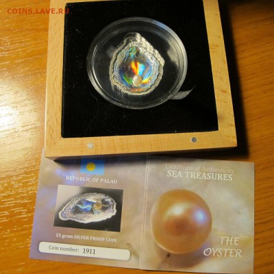 Палау 5 долларов 2011, Ag 999 25 gr. c жемчугом - IMG_4180.JPG