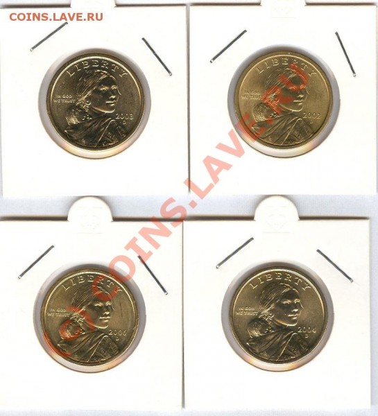 1$ США Sacagawea 2002, 2003, 2004 2006 - Sacagawea2
