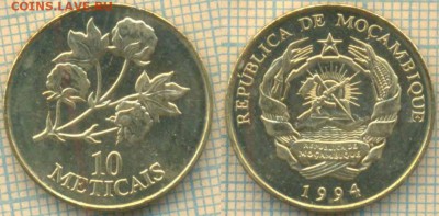 Мозамбик 10 метикалов 1994 г., до 16.07.2019 г. 22.00 по Мос - Мозамбик 10 метикалов 1994  6560