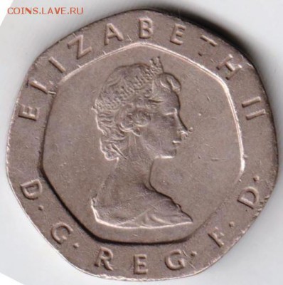 Великобритания 20 пенсов 1982 г. до 24.00 17.07.19 г. - 002