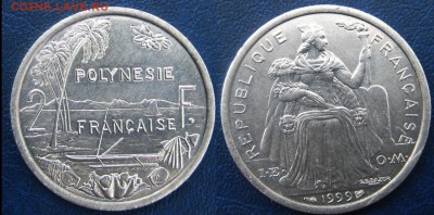 Французская Полинезия 2 франка 1999 г До 11.07 в 22-00МСК - Полинез