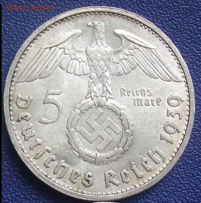 Германия. 5 марок 1939 В. До 18.07.2019 в 22:00. - 5-39B-.JPG