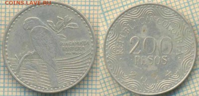 Колумбия 200 песо 2014 г., до  18.07.2019 г. 22.00 по Москве - Колумбия 200 песо 2014  4777