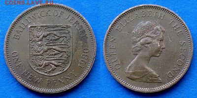 Джерси - 1 новый пенни 1980 года до 20.07 - Джерси 1 новый пенни 1980
