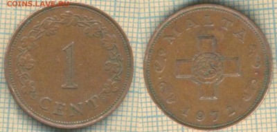 Мальта 1 цент 1972 г., до20.07.2019 г. 22.00 по Москве - Мальта 1 цент 1972  5969