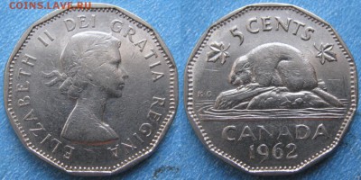 Канада 5 центов 1962 до 23-07-19 в 22:00 - Канада 5 центов 1962   180-k56-10405