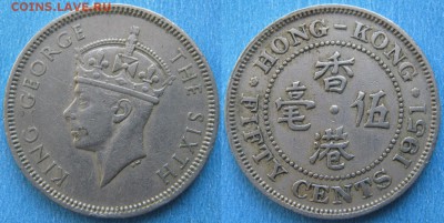 Брит Гонконг 50 центов 1951 до 23-07-19 в 22:00 - Брит Гонконг 50 центов 1951    195-к68-10377