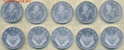 Руанда 1 франк 1985 г., фикс - Руанда 1 франк 1985 ф6601