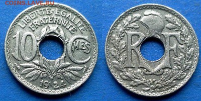 Франция - 10 сантимов 1924 года до 23.07 - Франция 10 сантимов 1924