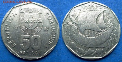 Португалия - 50 эскудо 1987 года до 23.07 - Португалия 50 эскудо 1987