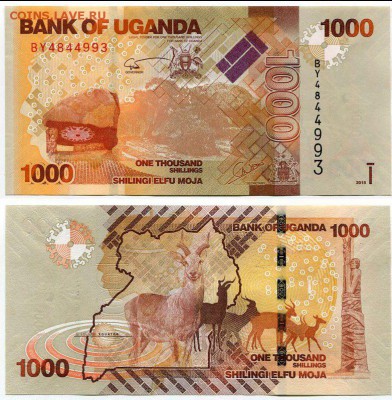 Уганда 1000 шиллингов 2013 UNC ФИКС до 20.07 22:10 - uganda-1000-shillingov-2015-unc-jpg