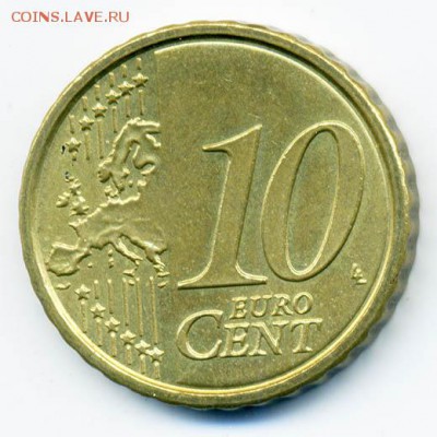Италия 10 евроцентов 2008 - Евро_10центов-Италия-2008_А