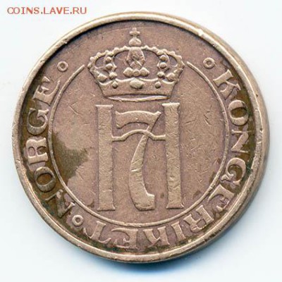 Норвегия 1 эре 1941 - Норвегия_1эре-1941_А