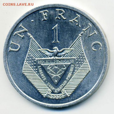 Руанда 1 франк 1985 - Руанда_1франк-1985_А