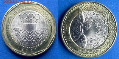 Фауна) до 24.07 - Колумбия 1000 песо 2017