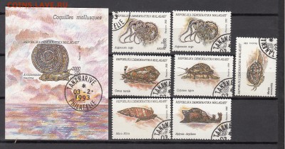 Мадагаскар 1992 улитки 7м+блок до 22 07 - 106а