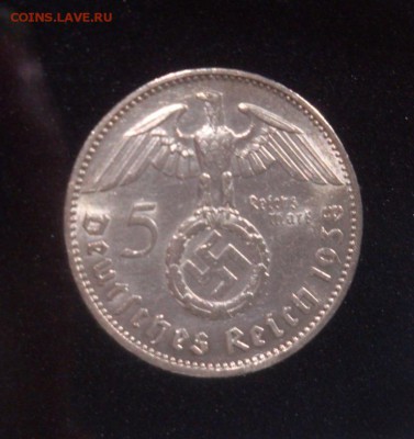 3 РЕЙХ, 5 RM 1938 "А"(2), Гинденбург со свастикой, до 26.07 - 38A1.JPG