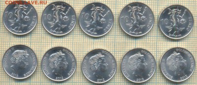 Соломоновы острова 10 центов 2012 г., фикс - Соломоны 10 центов 2012  ф6637