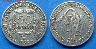 Западная Африка (BCEAO) - 50 франков 1997 года до 25.07 - Западная Африка 50 франков 1997