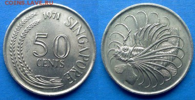 Сингапур - 10 центов 1971 года (Фауна) до 25.07 - Сингапур 10 центов 1971