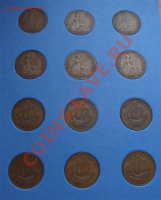 Набор монет Великобритании - HALF PENNY (1931 - 1967) - half-pennies-01