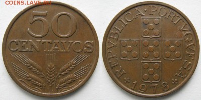 Португалия 50 сентаво 1978   до 27-07-19 в 22:00 - Португалия 50 сентаво 1978    2735