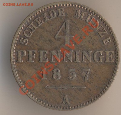 4 пфенинга 1856г. - 15