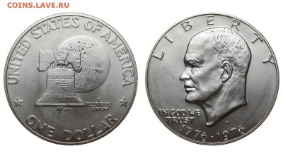 США. 1 доллар 1976 г. Эйзенхауэр. Колокол. До 27.07.19. - DSH_1480.JPG