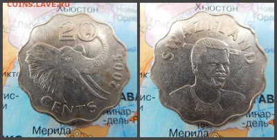 Эсватини (Свазиленд) 20 центов, 2005 - 1