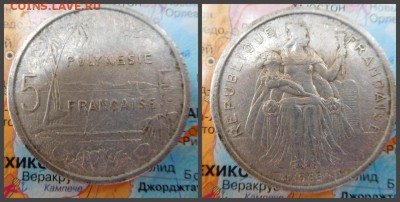 Французская Полинезия 5 франков, 1965 - 14