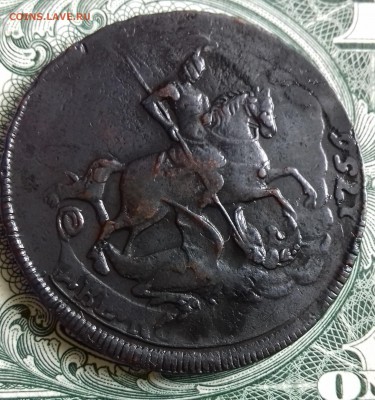 2 Копейки 1757 перечекан с обл.копейки 1756 - 20190725_090233