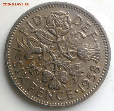 Великобритания 6 пенсов 1958 года до 29.07.2019 - IMG_20190714_142505