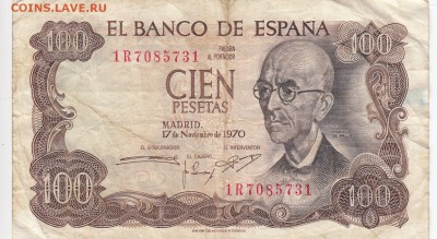 ИСПАНИЯ - 100 песет 1970 г. до 31.07 в 22.00 - IMG_20190726_0003