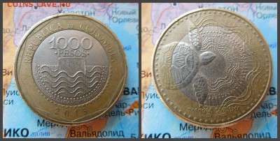 Колумбия 1000 песо, 2015 БИМ - 10