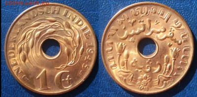 НИДЕРЛАНДСКАЯ ИНДИЯ 1 цент 1945 г До  29.07 в 22-00МСК - нид 1 цент