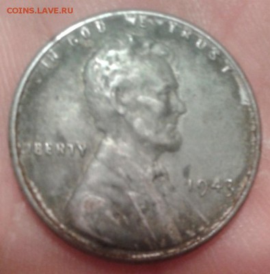 1 цент США 1943 нечастый - Фото-1960